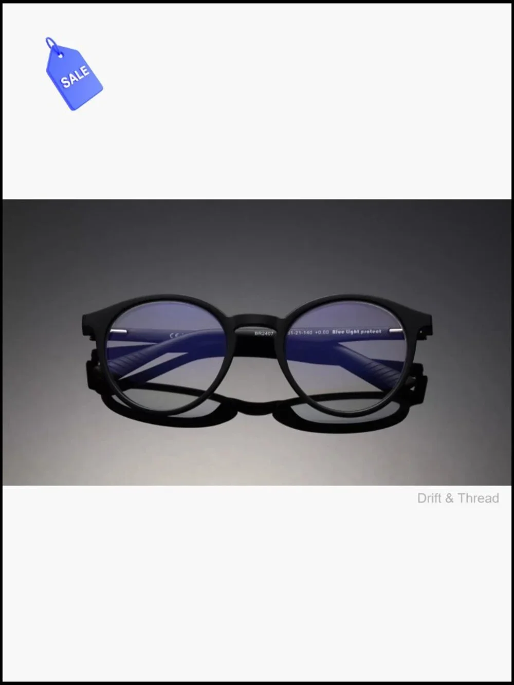 Round Blue Light Reading Glasses for Men Women Spring Hinges Magnifying